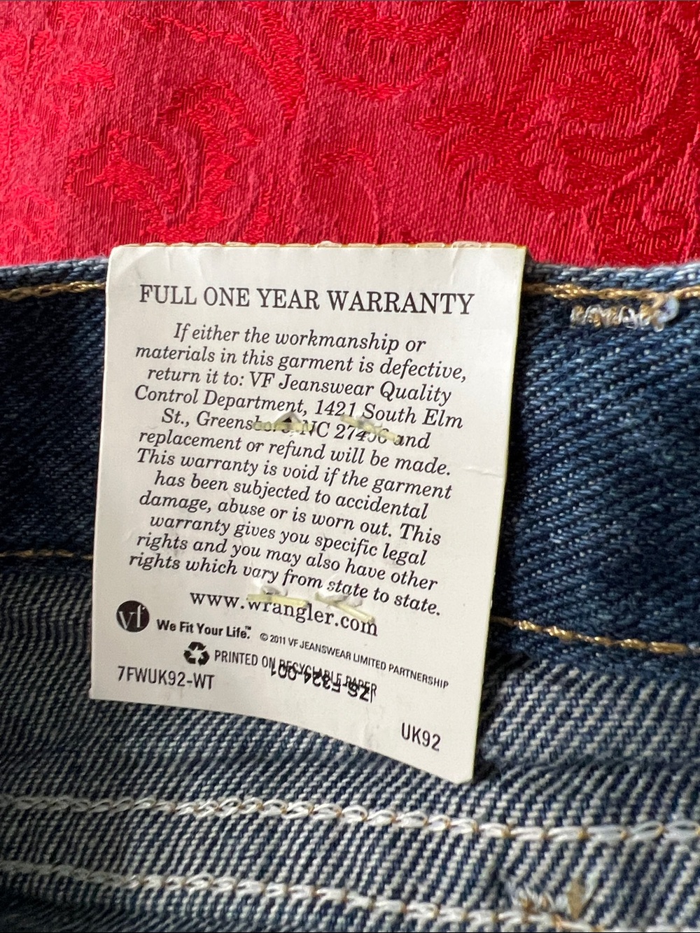 Wrangler Relaxed Fit Denim Shorts Men's Size 40 Blue Jean Shorts NWT 100% Cotton - Picture 6 of 7